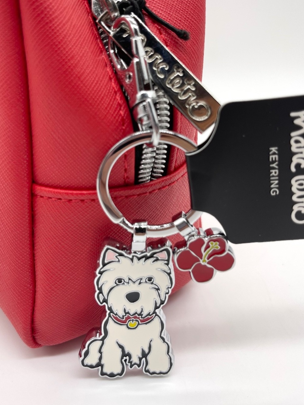 Marc Tetro Westie Keyring NWT Hawaii Limited Edition Hibiscus Flower Dog Charm